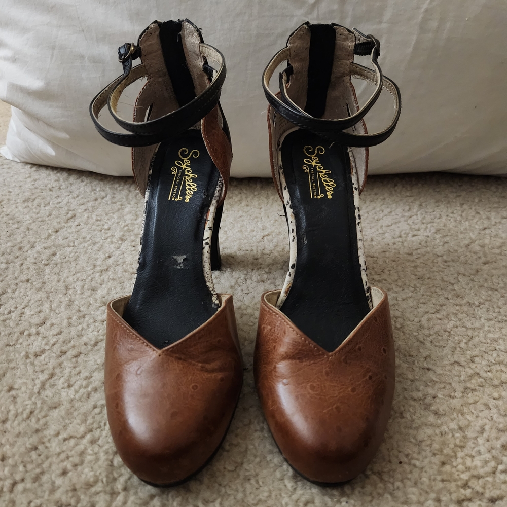 Seychelles Leather Brown Women's Heels